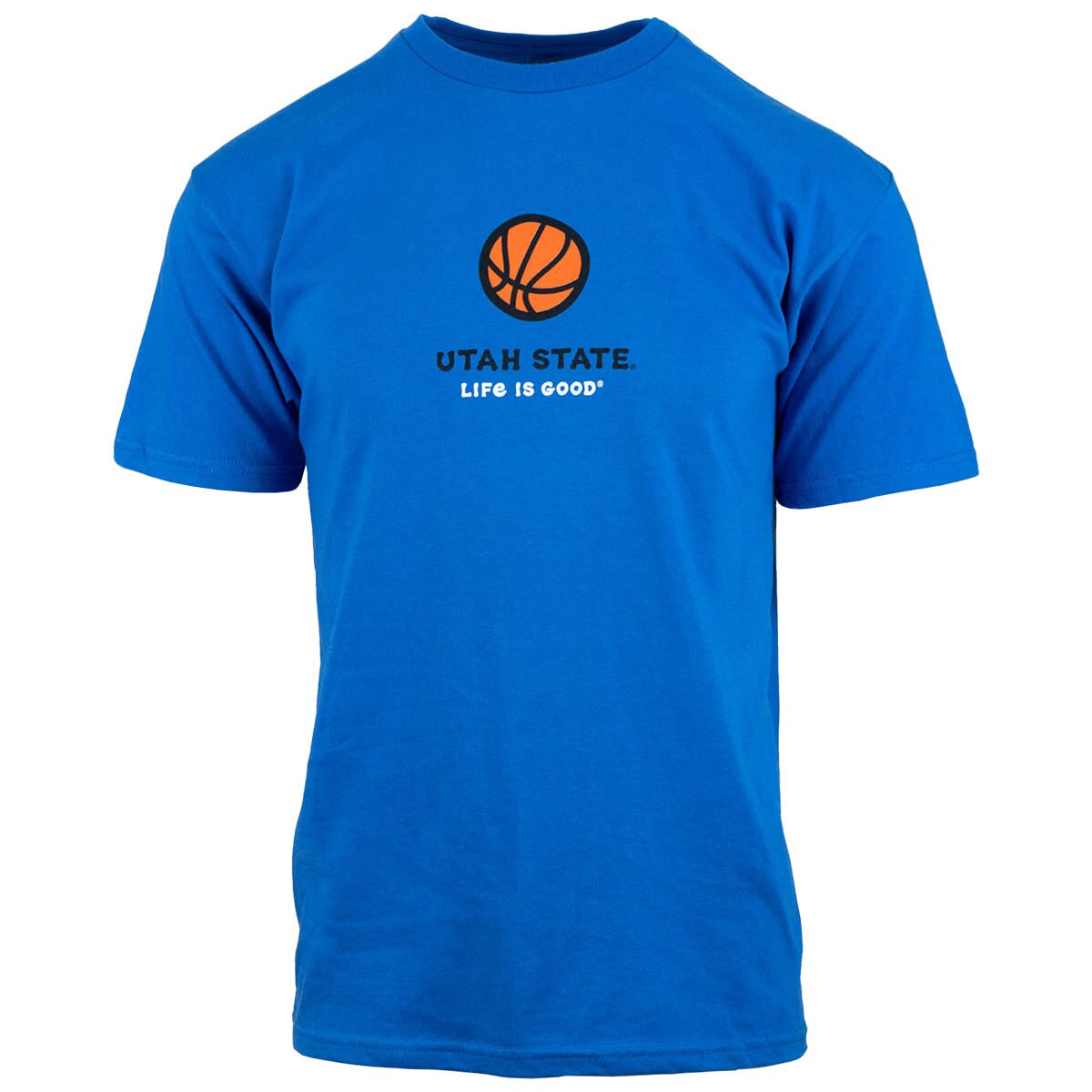 utah state life is good basketball unisex blue t-shirt